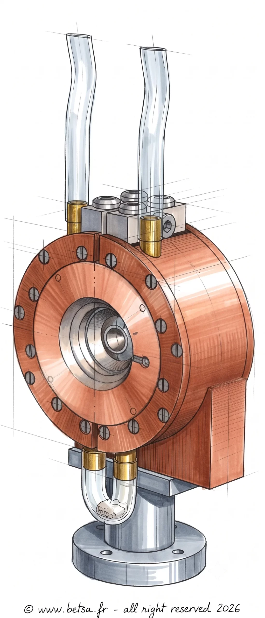 BETSA&reg; External Cooler System mounted on a cell