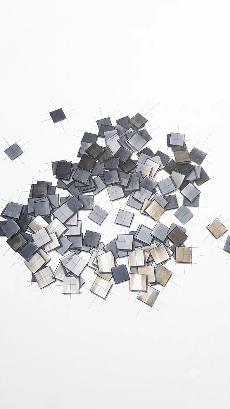 BETSA® square gasket blanks for membrane diamond anvil cells, pre-marked for centring