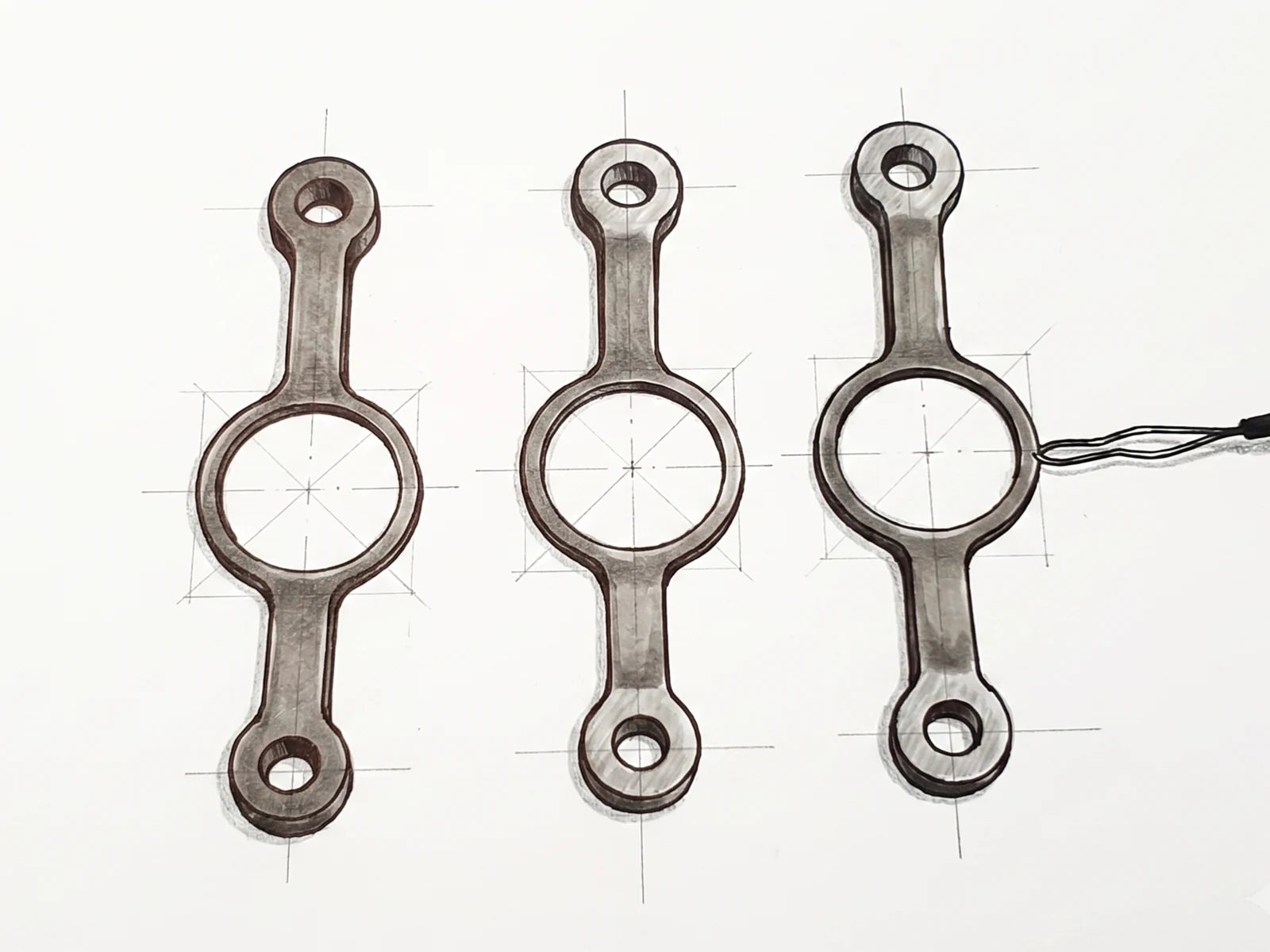 BETSA&reg; internal heating element for a large gasket, with a type K thermocouple welded on to measure the temperature of the heating system itself