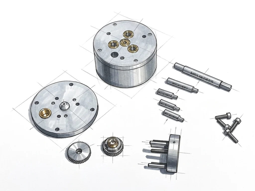 BETSA® gearbox for Tozer cells, parts laid out differently