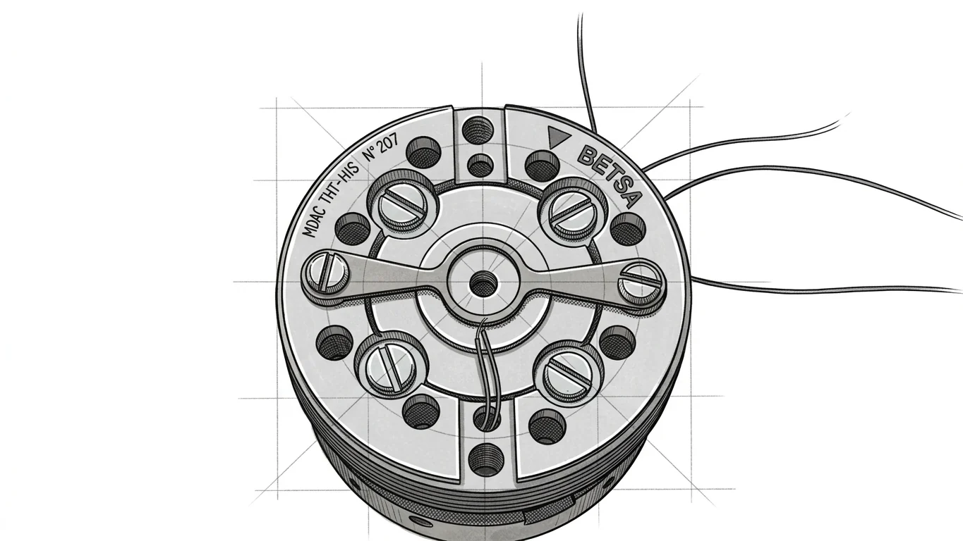 BETSA&reg; M-DAC-XCV-THT-IHS N&deg; 207 seen from above, internal heating element mounted without insulator